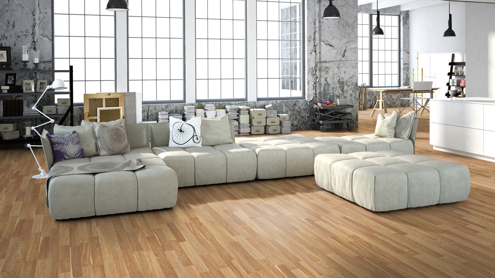 Piso Flotante Kronotex Dynamic - 8mm AC4 - ROBLE ACHAT - D2304 - Imagen 8