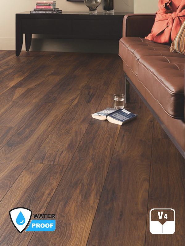 Piso Flotante - Aleman OFERTA  AQUA Robusto 12mm/AC5 - Brunico Hickory