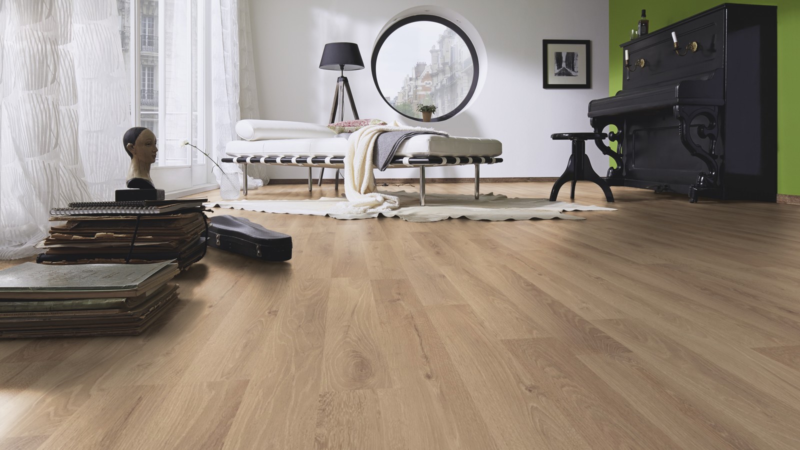 Piso Flotante Kronotex Dynamic - 8mm AC4 - ROBLE LUJO PLATA - D-4155 - Imagen 4