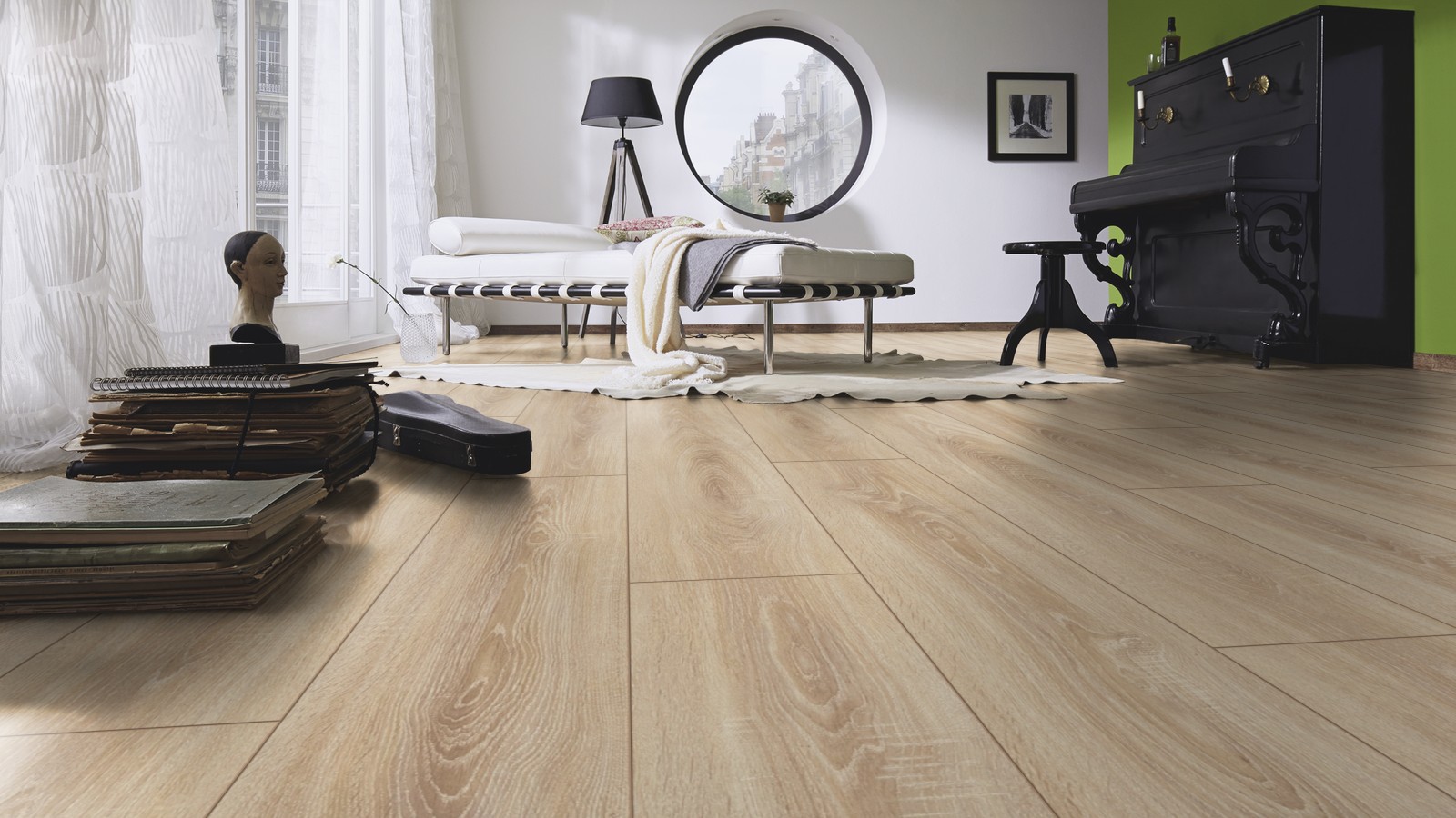 Piso Flotante Kronotex Exquisit Ancho - 8mm AC4 - ROBLE VILLAGE - D4164 - Imagen 3