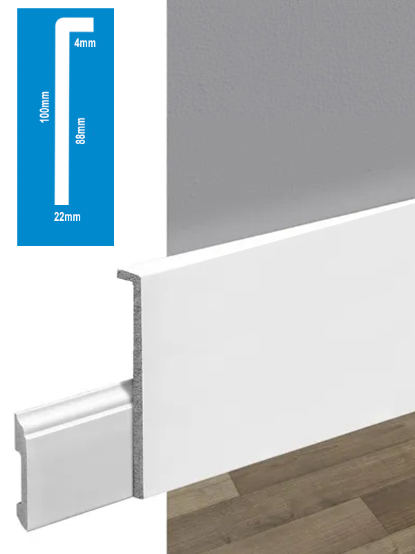 Tapa Zocalo PVC N06 - 10cm 2.9mts