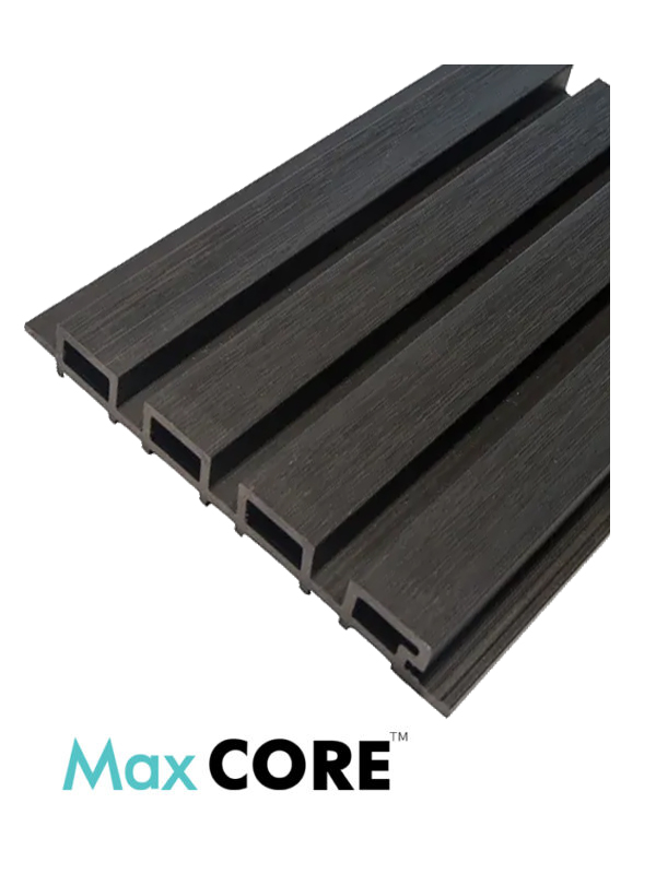 Revestimiento vertical de exterior en WPC - Negro