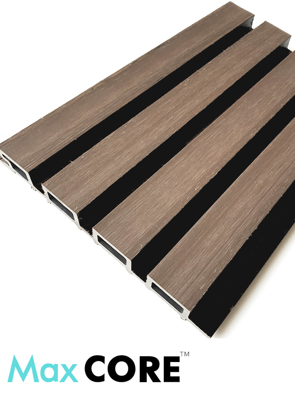 Revestimiento vertical de exterior en WPC - Lapacho y Negro