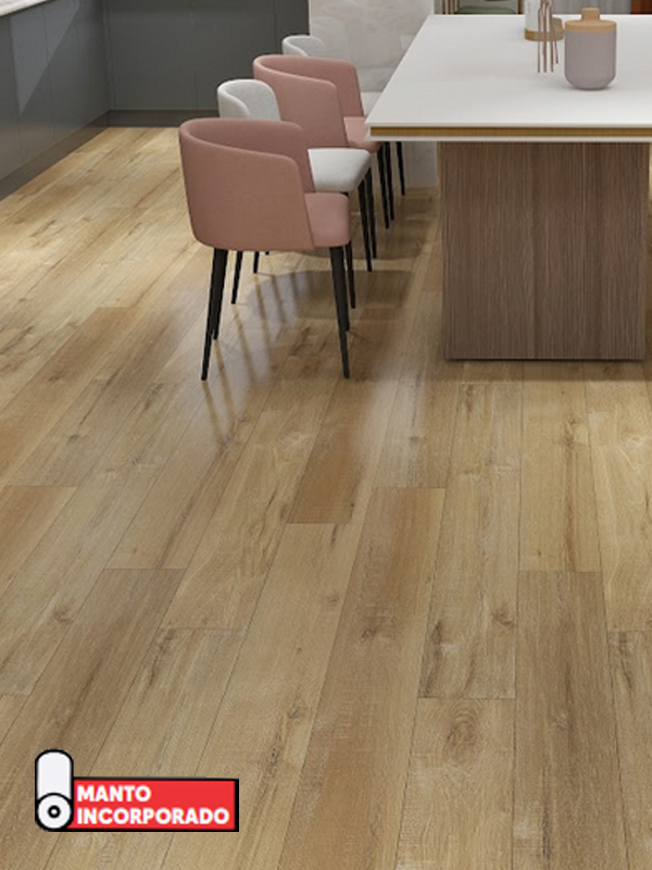 Piso Flotante Vinilico SPC 6.5/0.5 (5mm +1.5mm EVA) -  Country Oak 011